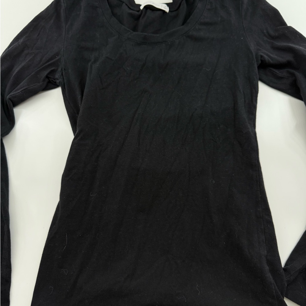 Bozzolo Black Fitted Long Sleeve Tee